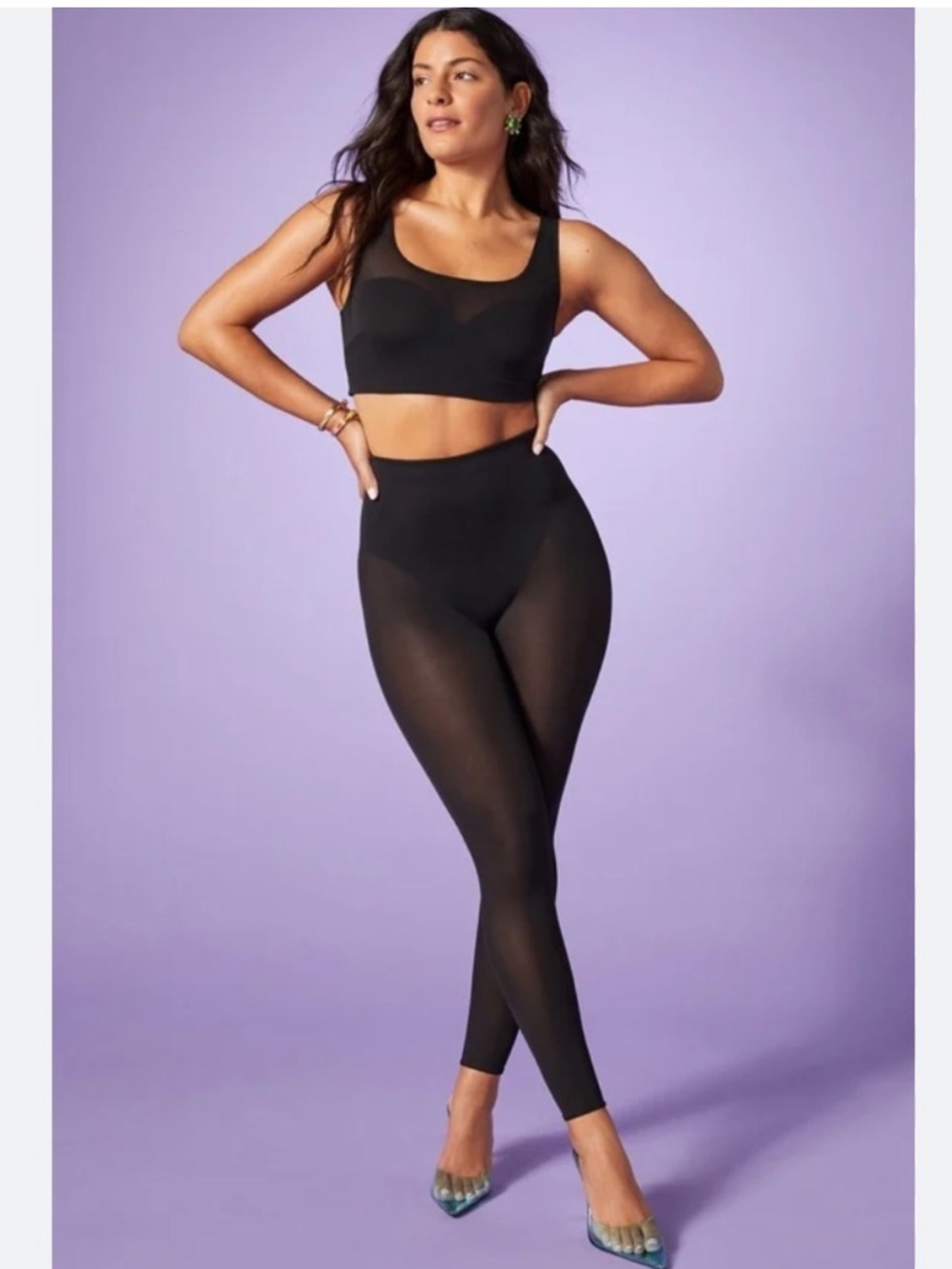 YITTY Mesh Black High-Waist Leggings
